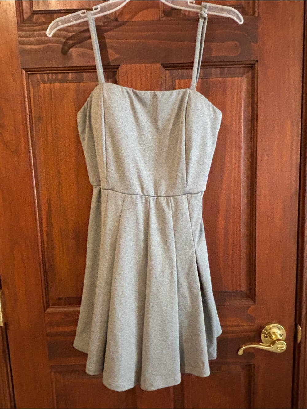 white birch Silver Spaghetti-Strap Skater Dress for Girls